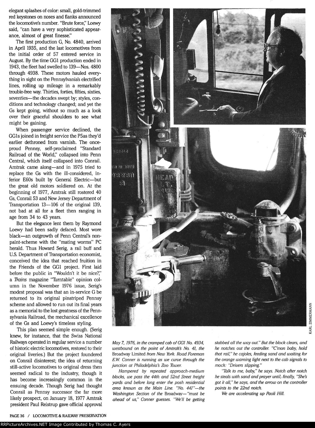 "Pennsy's GG1s," Page 36, 1987